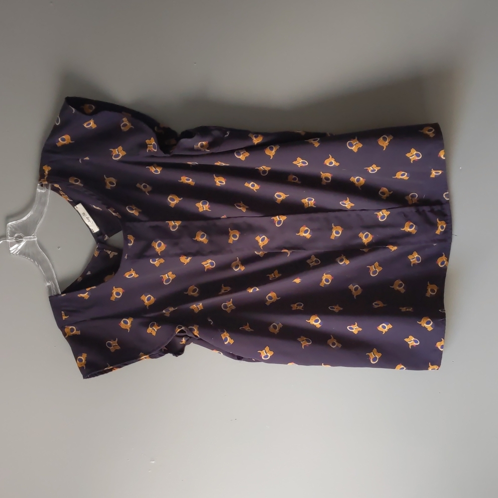 Womens Size 1X Modcloth Jessy B Cap Sleeve Elephant Top